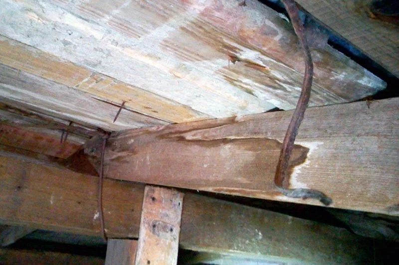 Katon runkorakenteet ovat märät
