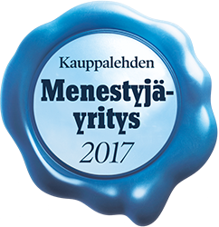 Kauppalehden menestyjäyritys 2017 -logo