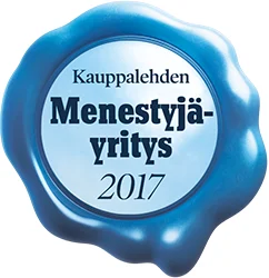 Kauppalehden menestyjäyritys 2017 -logo
